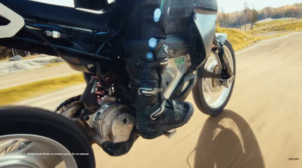 The Can-Am Origin being ridden on the dirt