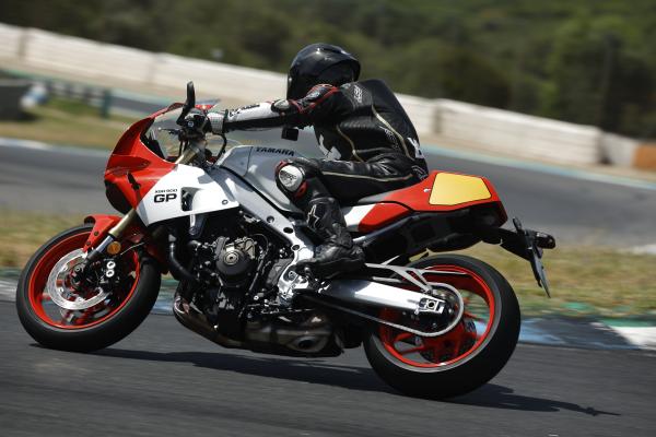 The XSR900 GP ridden on the Estoril circuit