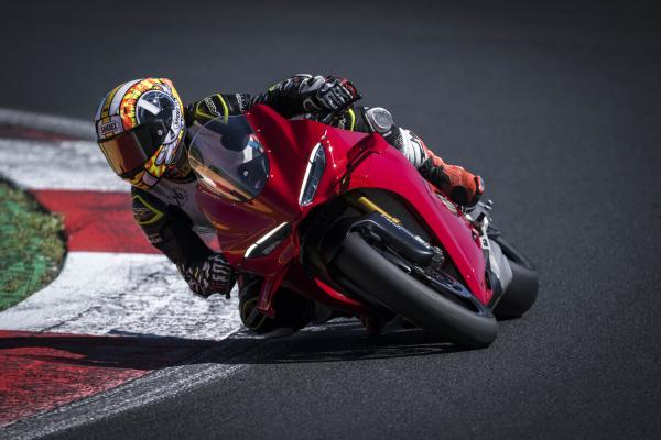 A Ducati Panigale being ridden on track