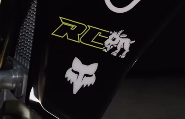 Carmichael's initials and branding are also prominent on the bike