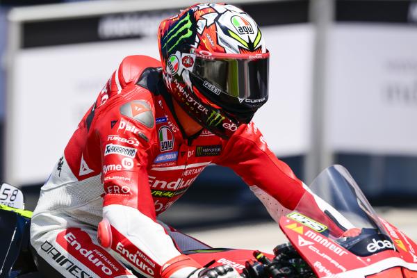 Marco Bezzecchi using an AGV Pista GP-RR helmet