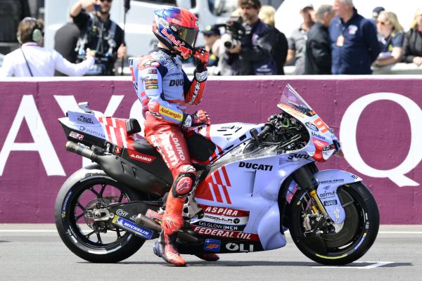 Marc Marquez sitting on the grid