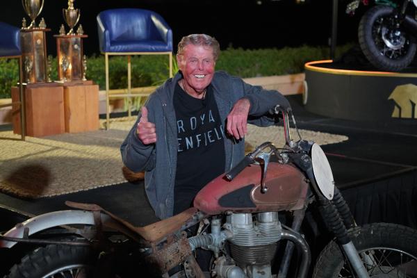 AMA Hall of Famer Eddie Mulder with a bike similar to the one he used for the Big Bear Run