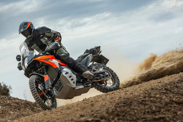 KTM 790 Adventure sliding