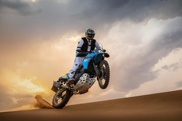 The Tenere 700 Rally boasts longer travel suspension and other tweaks