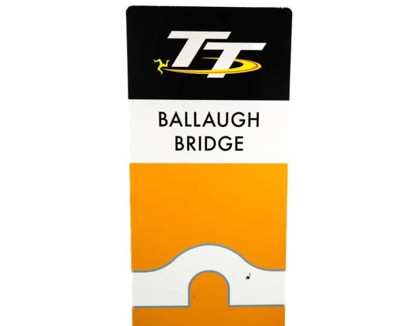 Ballaugh Bridge course sign