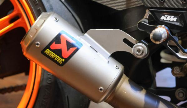 Akrapovic exhaust; photo credit - The Bike Specialists