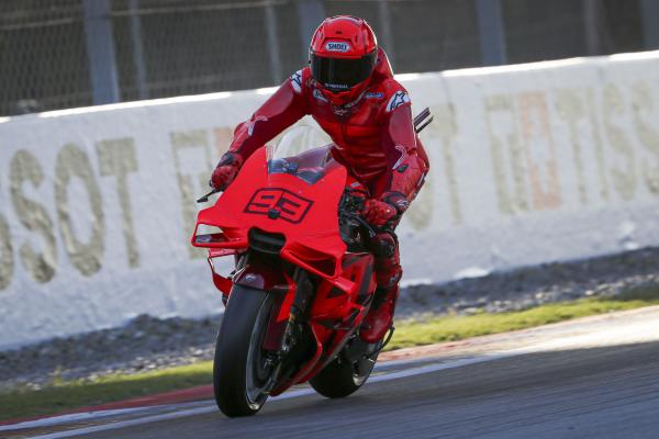 Marc Marquez riding in Barcelona