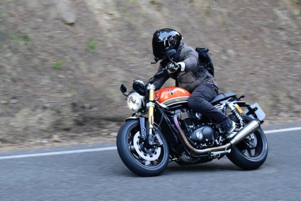 The Speed Twin 1200 RS in a corner