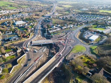 One of the improvement works on the A465