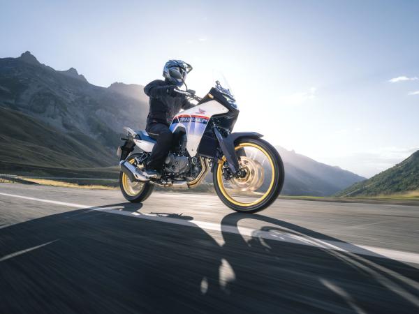 Transalp on an mountain road