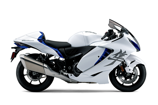 2023 Suzuki Hayabusa in white and blue