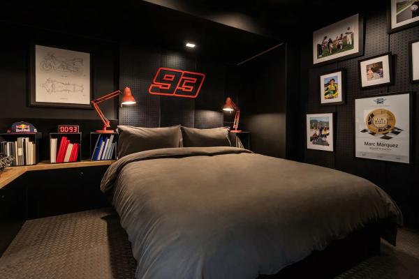 a bed in Marc Marquez' MotoGP motohome