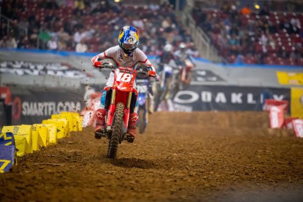 Jett Lawrence, 2022 St. Louis Supercross. - Honda Racing Corporation.