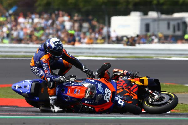 Oliveira, Zarco crash