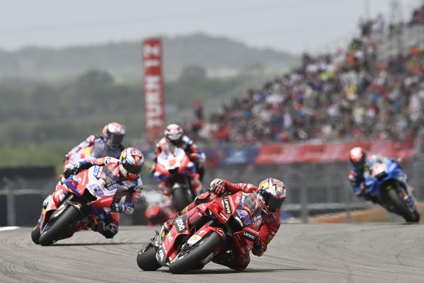 Jack Miller leads Jorge Martin, 2022 MotoGP Grand Prix of the Americas.