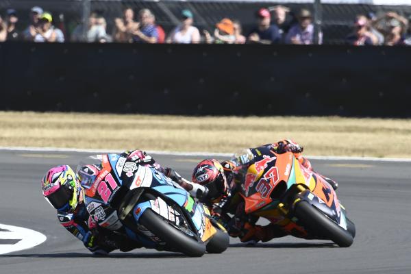 Alonso Lopez, Augusto Fernandez, 2022 Moto2 British Grand Prix. - Gold and Goose