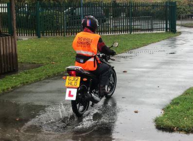 Amy Williams takes to two wheels