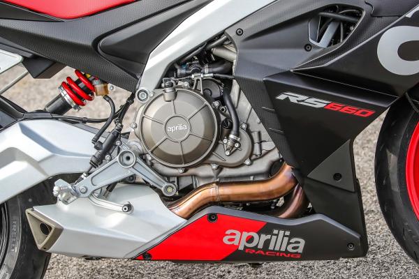 Aprilia RS660 twin cylinder engine