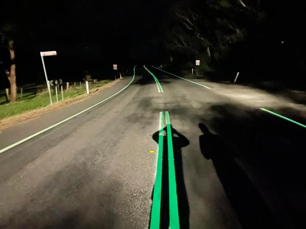 Could Glow-in-The-Dark Road Markings Boost Biker Safety?