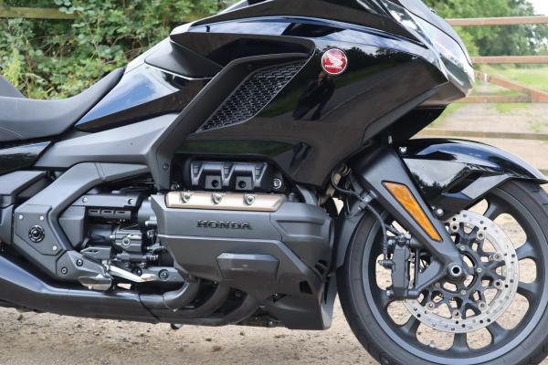 the 2023 Honda Gold Wing Tour parked by the road