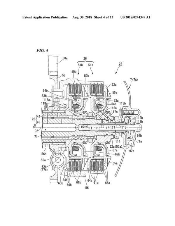 Honda DCT cruiser patent