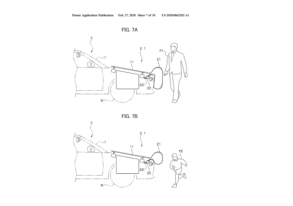 Honda external airbags