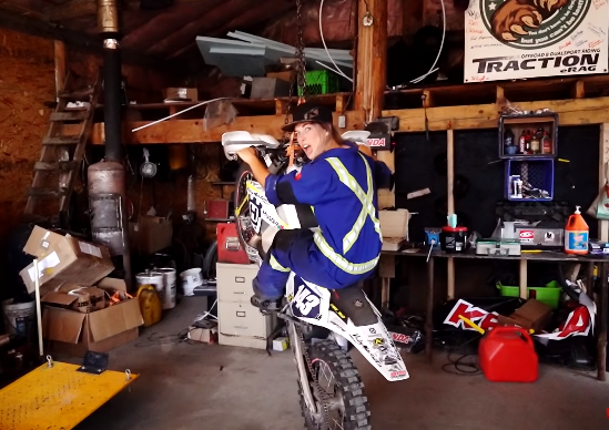 Hilarious dirt bike parody proves being 'Just a girl' isn't all bad 