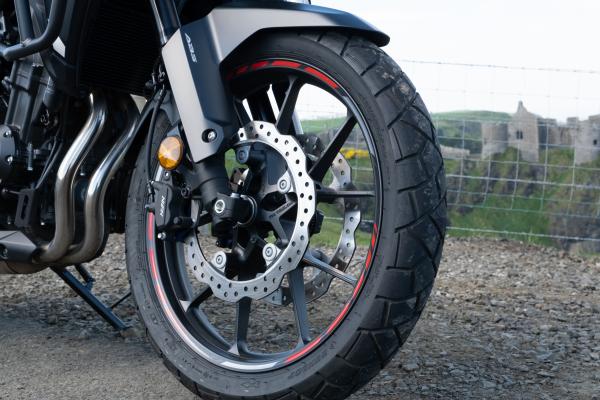 The braking system of a motorcycle