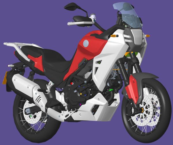 Benelli V-Twin 650 ADV Render