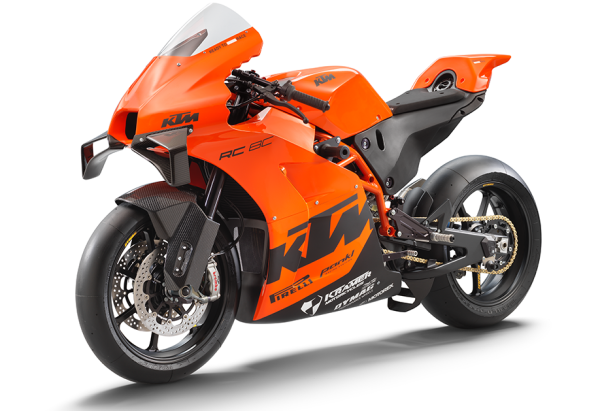 KTM's track-focused RC8C, complete with aerodynamic winglets.