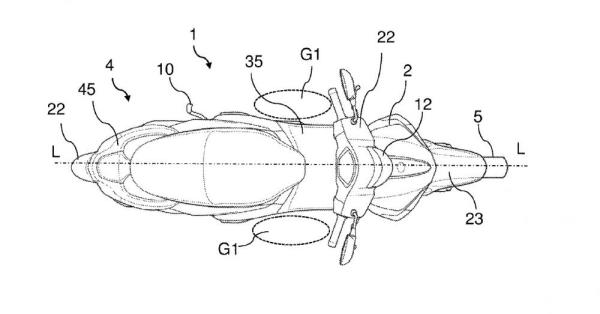 A courtesy light patent on a motorcycle