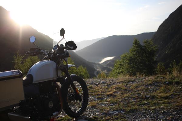 A motorcycle in the Pyrenees 