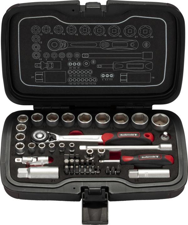 Rothewald 45-piece socket set. - Louis Moto.