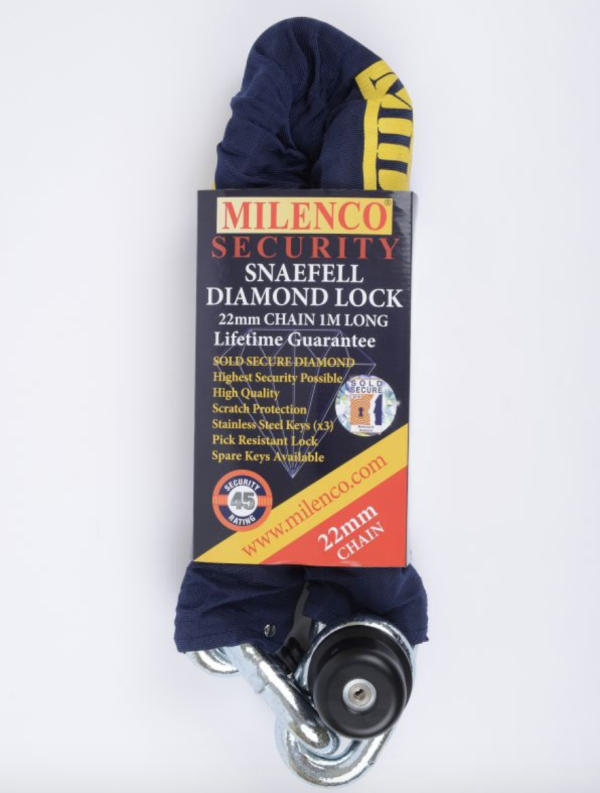 Millenco Snaefell Diamond Lock and 22mm Chain