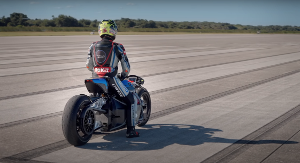 Max Biaggi sets electric motorcycle speed record