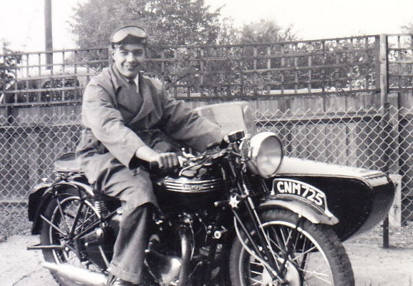 A Triumph and sidecar combination 