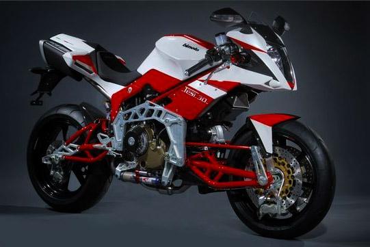 Bimota Tesi 3D tested around Brands Hatch