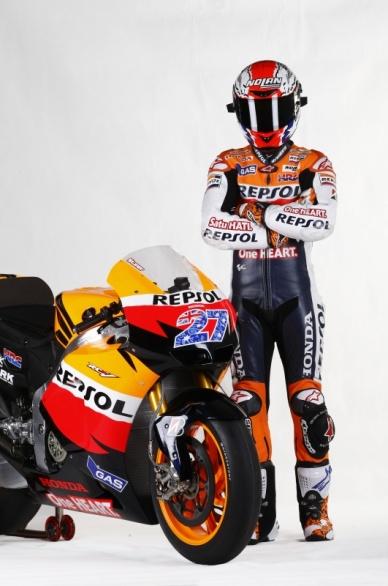 Stoner in the colours of Repsol Honda 