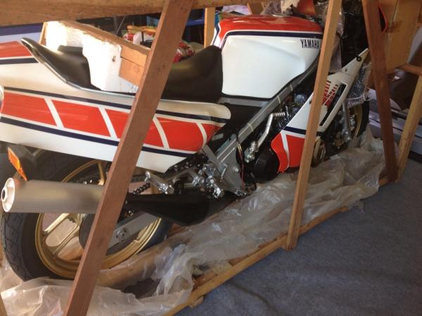 Zero-mile, still crated Yamaha RZ500N for sale