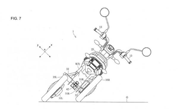 Yamaha files patents for leaning electric trike