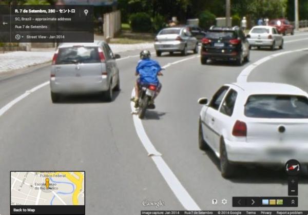 Google Street View captures motorcycle crash