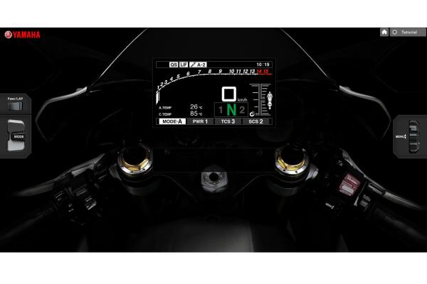 Yamaha’s R1 dash simulation