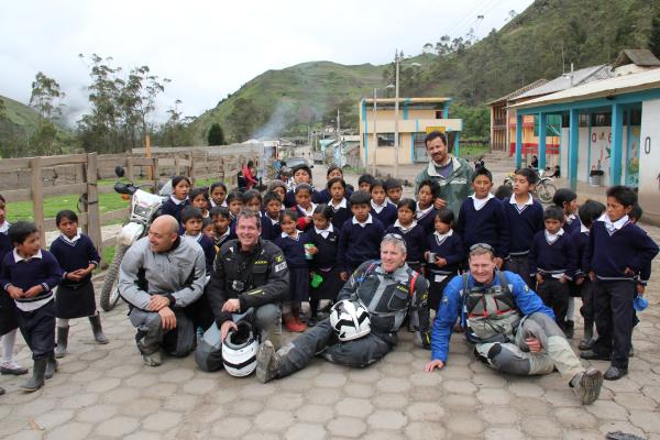 Bikers helping poor rural schools in South America