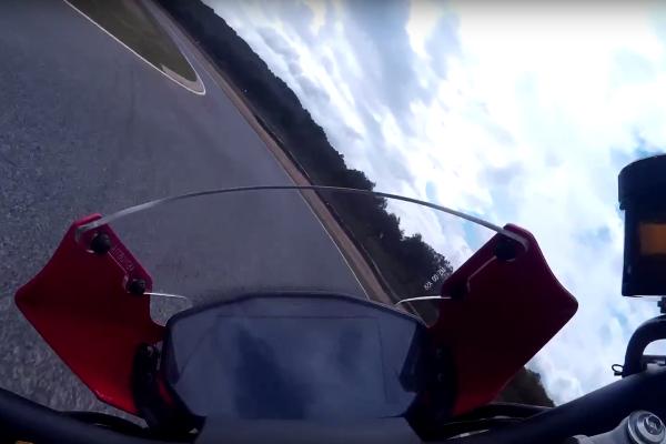 Ducati Monster 1200R onboard lap of Ascari