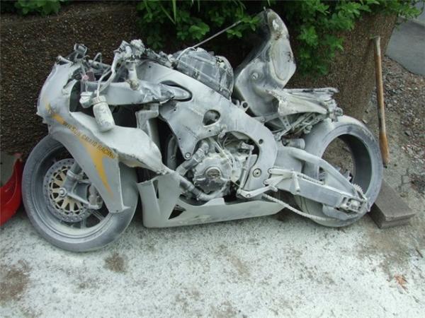 Pic Special: Guy Martin's crashed Fireblade