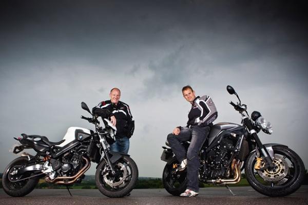 Chalk & Cheese, Niall & Whit, Triumph Street Triple R & BMW F800R