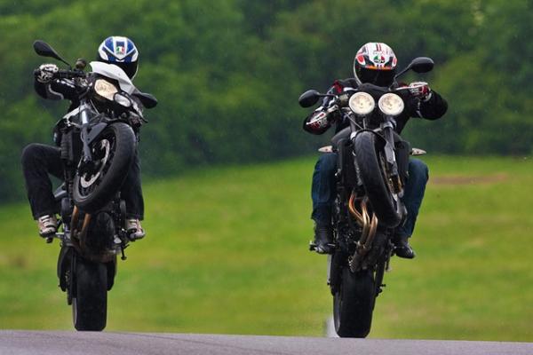 Chalk & Cheese, Niall & Whit, Triumph Street Triple R & BMW F800R