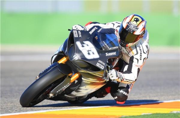 Melandri 0.2 secs off Rossi at Valencia test