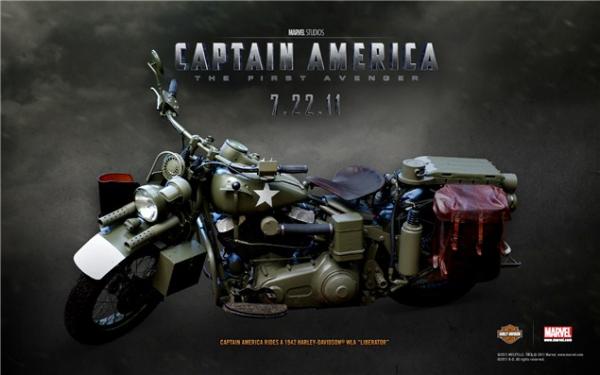 Harley's Captain America Liberator on display